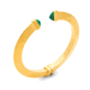 bangle green blade piccolo Bracciale rigido in Argento 925 dorato e cristalli