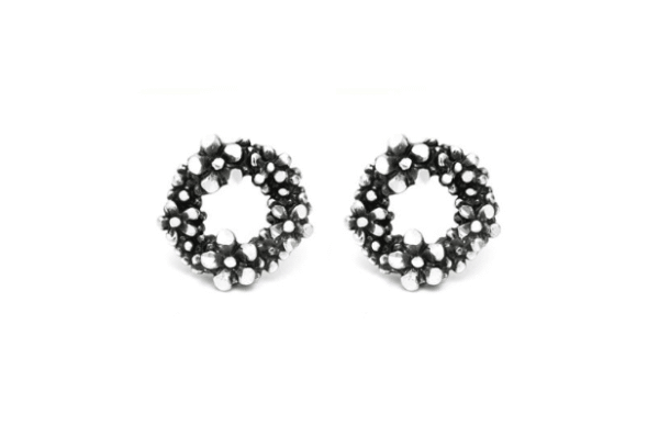 orecchini bottone millefiori Orecchini in Argento 925