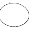 collana beat spinello nero Collana in Argento 925 e spinello nero