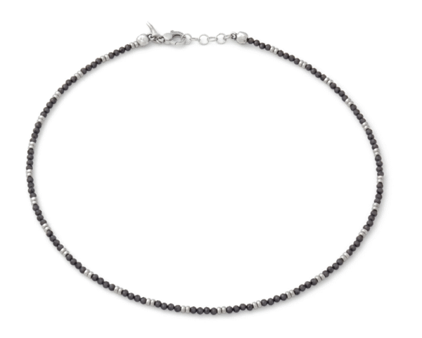 collana beat spinello nero Collana in Argento 925 e spinello nero
