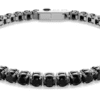 Bracciale Tennis Matrix Taglio Round, Nero, Placcato rutenio