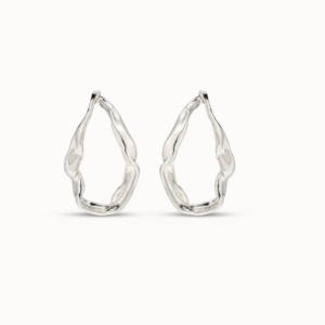 Orecchini maxi a maglie placcati argento Sterling