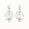 Orecchini a cerchio placcati argento Sterling con perla