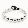 Bracciale con perline rotonde piccole placcate argento Sterling