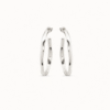 Orecchini a cerchio aperti placcati argento Sterling