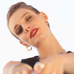 Orecchini in argento dorato a cerchio