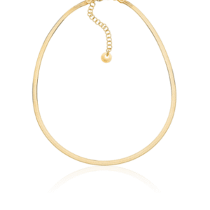 Collana in argento dorato Herringbone