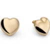 Orecchini in argento dorato con cuore
