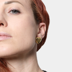 Orecchini in argento dorato con cuore