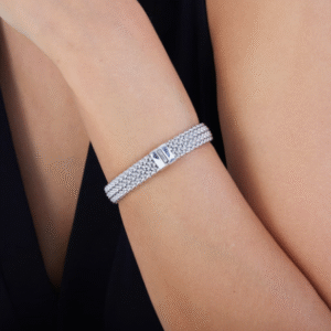 Bracciale in argento rodiato Chicco