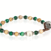 Bracciale occhio di tigre verde e paesina