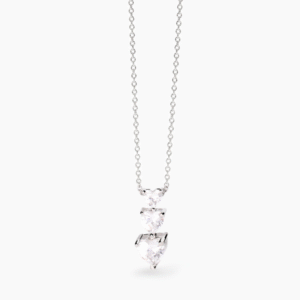 Girocollo in argento con zirconi cuore