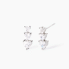 Orecchini in argento con zirconi cuore