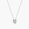 Collana Solitario Cuore Bianco