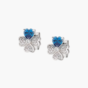 Orecchini "Quadricuore" in Argento con Zirconi