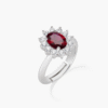 Anello Adattabile Royal Lady Zircone Rubino