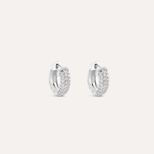 Orecchini A Cerchio Silver Shine Argento Rodiato Cubic Zirconia