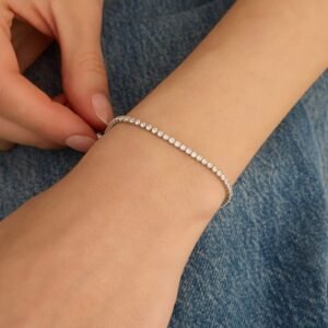 Bracciale Tennis Romantic Shine Metallo Cristallo