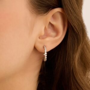 Orecchini A Cerchio Romantic Shine Metallo Cristallo