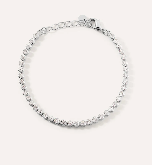 Bracciale Tennis Romantic Shine Metallo Cristallo