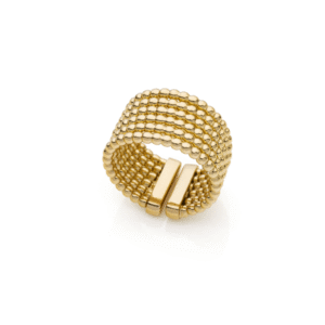 Anello a fascia catena a palline