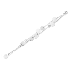 Bracciale con medagliette argentato
