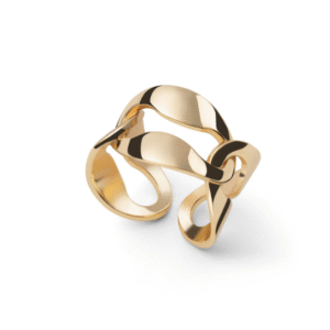 Anello maglia marina dorata