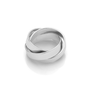 Anello argentato doppio Lux