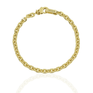 Bracciale catena ovale dorata
