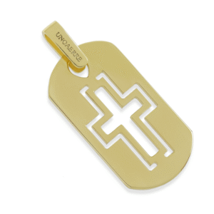 Pendente con targhetta e croce