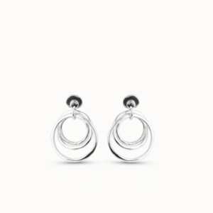 Orecchini anello irregolari placcati argento Sterling