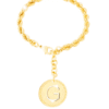 Bracciale in Bronzo Dorato con Lettera G