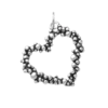 Charm Perlage argento con cuore laterale