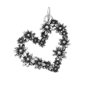 Charm Cuore Margherite Grande