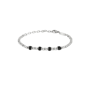 BRACCIALE IN ACCIAIO E CERAMICA GRECA