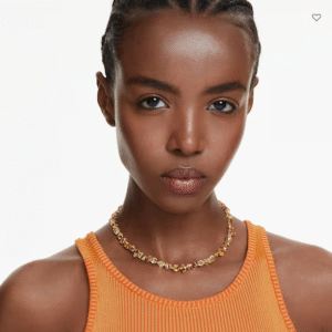 Collana Tennis Gema Taglio misto, Giallo, Placcato color oro