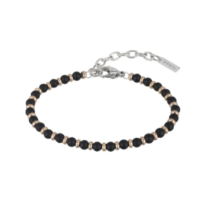 BLACK ONYX BRACCIALE IN ACCIAIO E ONICE NERA