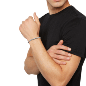 CERAMIC BRICK BRACCIALE IN ACCIAIO E CERAMICA CON CUBIC ZIRCONIA