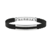 SNAP BRACCIALE IN MAGLIA MILANESE IN IP BLACK CON ELEMENTO IN ACCIAIO