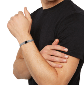 BLACK DIAMOND BRACCIALE IN ACCIAIO SILVER E BLACK CON DIAMANTE NATURALE
