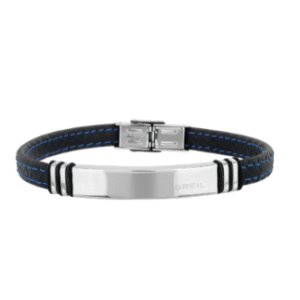 SAVAGE BRACCIALE IN ACCIAIO E SILICONE