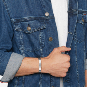 SAVAGE BRACCIALE IN ACCIAIO E SILICONE
