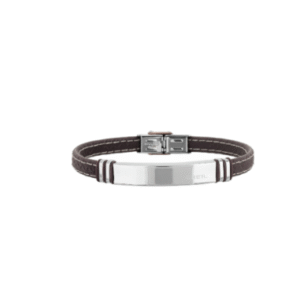 SAVAGE BRACCIALE IN ACCIAIO E SILICONE