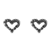 orecchini cuore perlage