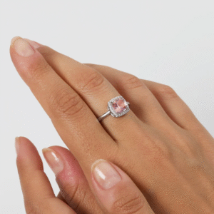 Anello Lady Regolabile con Morganite Taglio Radiant