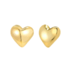 BIG HEART ORECCHINI IN ACCIAIO COLOR ORO - CHIUSURA A CLIP