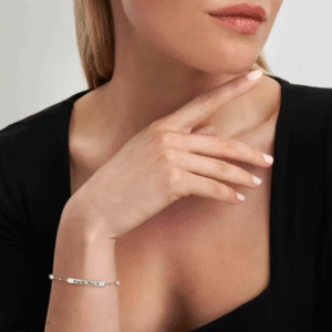 Bracciale Messaggi d'amore con Placca e Zirconi Ovali