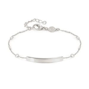 Bracciale Messaggi d'amore con Placca Incidibile e Pietre