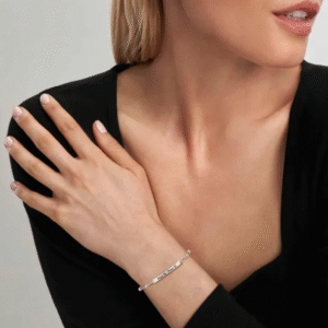 Bracciale Messaggi d'amore con Placca e Zirconi tondi