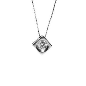 Collana Promesse Donna in Oro bianco Diamante 0.08 Ct PPLW008